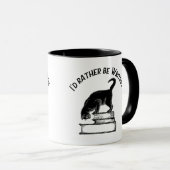 I’d Rather Be Reading / Writing – Cat Mug Tasse (VorderseiteRechts)