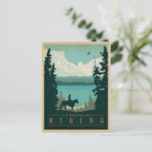 I d’Rather be Riding Postkarte (Stehend Vorderseite)