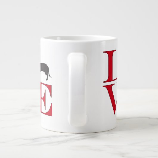 I Dackeln der Liebe Jumbo-Tasse (Rückseite)
