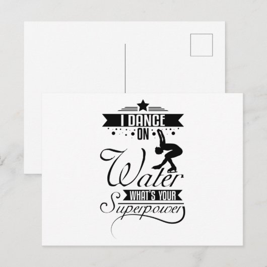 I Dance On Water Postkarte (Vorne/Hinten)