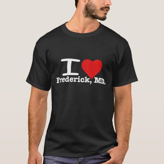 I das dunkle T-Shirt Herz Frederick Männer (Vorderseite)