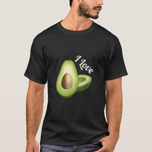 I das T-Shirt der Liebe-Avocado-Männer (Vorderseite)