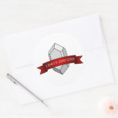 "I Date Zircons" Funny Geology Runder Aufkleber (Umschlag)