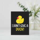 I Davon Give a Duck Funny Rubber Duck Men Women Einladung (Stehend Vorderseite)