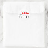 I DDR RUNDER AUFKLEBER (Tasche)