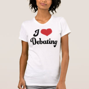 I Debattieren der Liebe-(Herz) T-Shirt