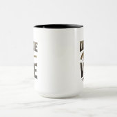 I Decide My Vibe" – Bold Metallic Empowerment Tasse (Zentrum)