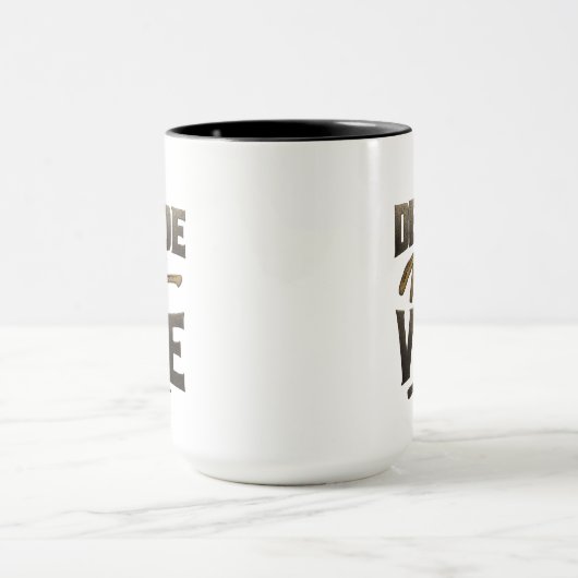 I Decide My Vibe" – Bold Metallic Empowerment Tasse (Zentrum)