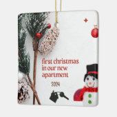 I decorated our first Christmas in our apartment Keramikornament (Links)