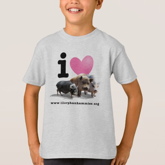 I der Kinder T-Shirt der Schwein-<3 (Vorderseite)