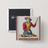 I der Magier, sieben Tarotkarten Button (Vorne & Hinten)