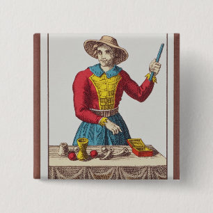 I der Magier, sieben Tarotkarten Button