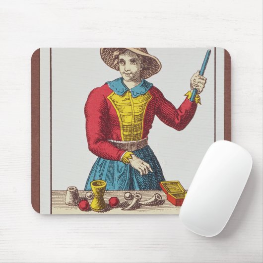 I der Magier, sieben Tarotkarten Mousepad (Mit Mouse)