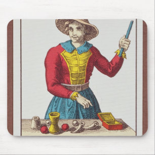 I der Magier, sieben Tarotkarten Mousepad