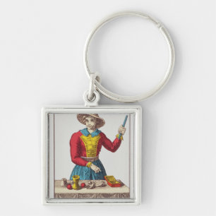 I der Magier, sieben Tarotkarten Schlüsselanhänger
