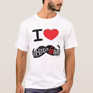 I der Schnurrbart Est der Liebe-amerikanischen T-Shirt