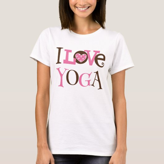 I der Sport-T - Shirt der Liebe-Yoga-Frauen (Vorderseite)