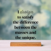 I Design Akryllische Beschriftung Acrylschild (Neutral)