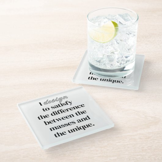 I Design Glass Untersetzer (Schrägansicht)
