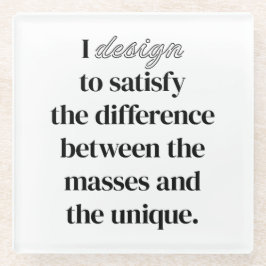I Design Glass Untersetzer
