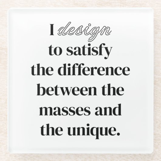 I Design Glass Untersetzer (Vorderseite)