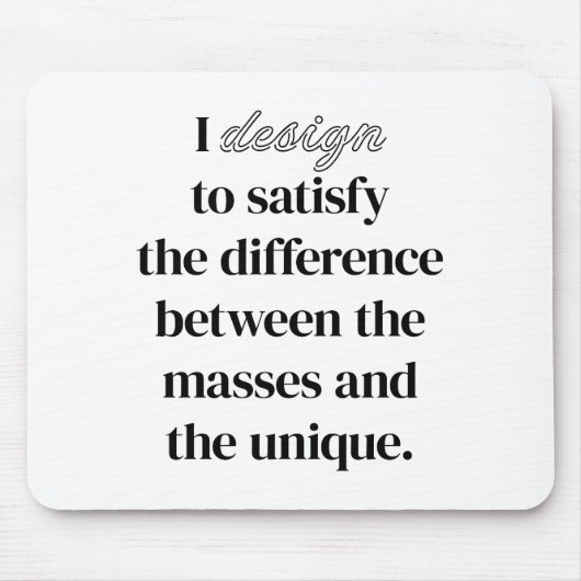 I Design Mouse Pad Mousepad (Vorne)