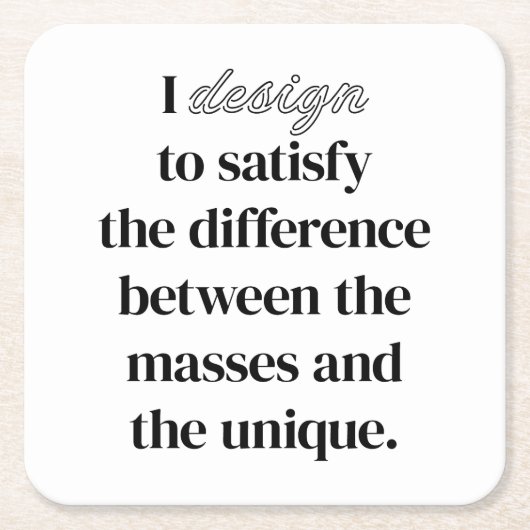 I Design Paper Untersetzer (Vorderseite)