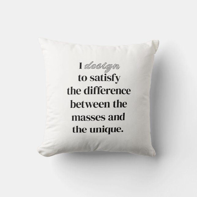 I Design Throw Kissen (Vorderseite)