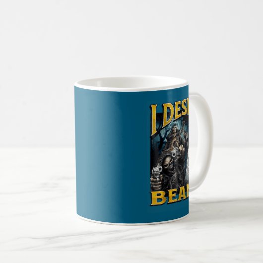 I Desire Beans Funny Hard Skeleton Meme Bootleg  Kaffeetasse (VorderseiteRechts)