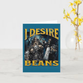 I Desire Beans Funny Hard Skeleton Meme Bootleg Karte (Gelbe Blume)