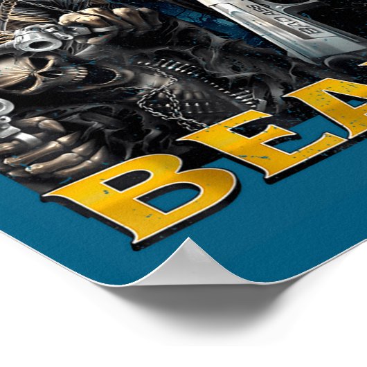 I Desire Beans Funny Hard Skeleton Meme Bootleg  Poster (Ecke)