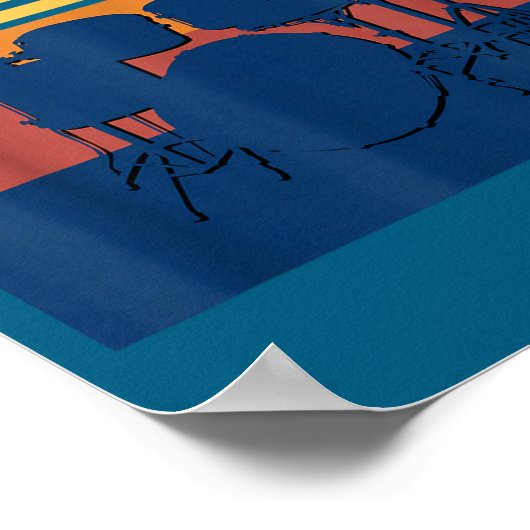 I Destroy Silence Drums Youth Funny Drumming Quote Poster (Ecke)