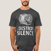 I Destroy Silence  Funny Concertina Players T-Shirt (Vorderseite)