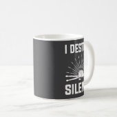 I Destroy Silence Funny Drummer And Drum Player Qu Kaffeetasse (VorderseiteRechts)