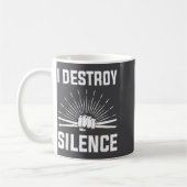 I Destroy Silence Funny Drummer And Drum Player Qu Kaffeetasse (Links)