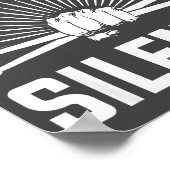 I Destroy Silence Funny Drummer And Drum Player Qu Poster (Ecke)