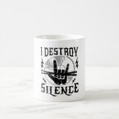 I Destroy Silence Music Coffee Mug Kaffeetasse (Mittel)