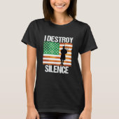 I Destroy Silence St Patricks Day Irish Bagpipe 20 T-Shirt (Vorderseite)