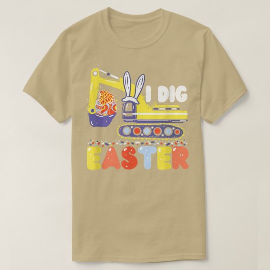 I Dick Easter Digger Niedlich Bunny Ecavator Jungs T-Shirt (Design vorne)