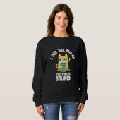 I Did He Math Cat Kitten Meow Math Eacher Mathemat Sweatshirt (Vorne ganz)
