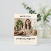 I Did it Today Custom Photo Postcard Postkarte (Stehend Vorderseite)
