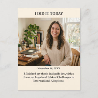 I Did it Today Custom Photo Postcard Postkarte