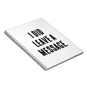 I did leave a message  notizblock (Rechte Seite)