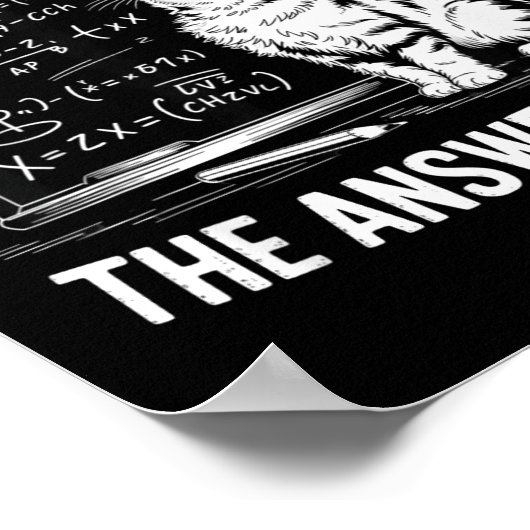 I Did Math The Answer Is Cat Mathematics Funny Mat Poster (Ecke)