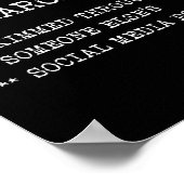 I Did My Own Research. Funny Sarcastic Meme Humor, Poster (Ecke)