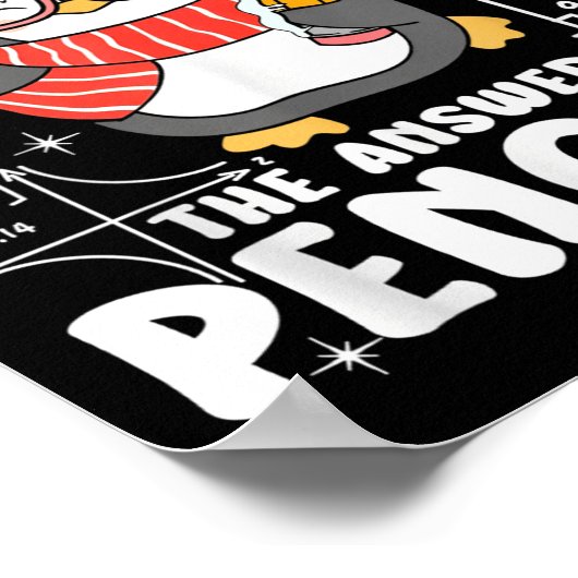 I Did The Math The Answer Is Penguin Christmas Mat Poster (Ecke)