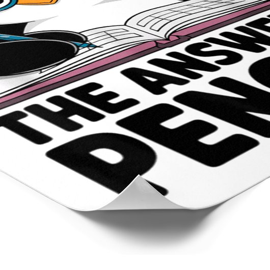 I Did The Math The Answer Is Penguin Funny Math Te Poster (Ecke)