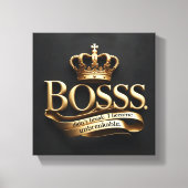 I Didn’t Break – I Became Unbreakable | Gold Boss  Leinwanddruck (Vorderseite)