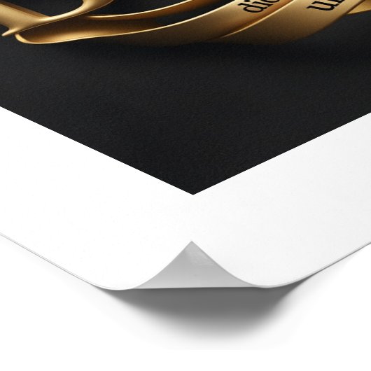 I Didn’t Break – I Became Unbreakable | Gold Boss  Poster (Ecke)