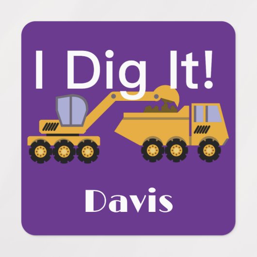 I Didy It Design - Kleines quadratisches Bekleidun Etiketten (Design 1)